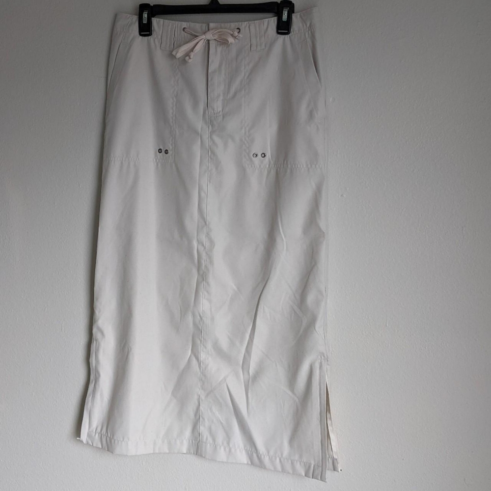 Long white skirt